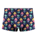 Colorful Mermaid Pattern Print Men's Boxer Briefs