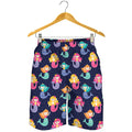 Colorful Mermaid Pattern Print Men's Shorts