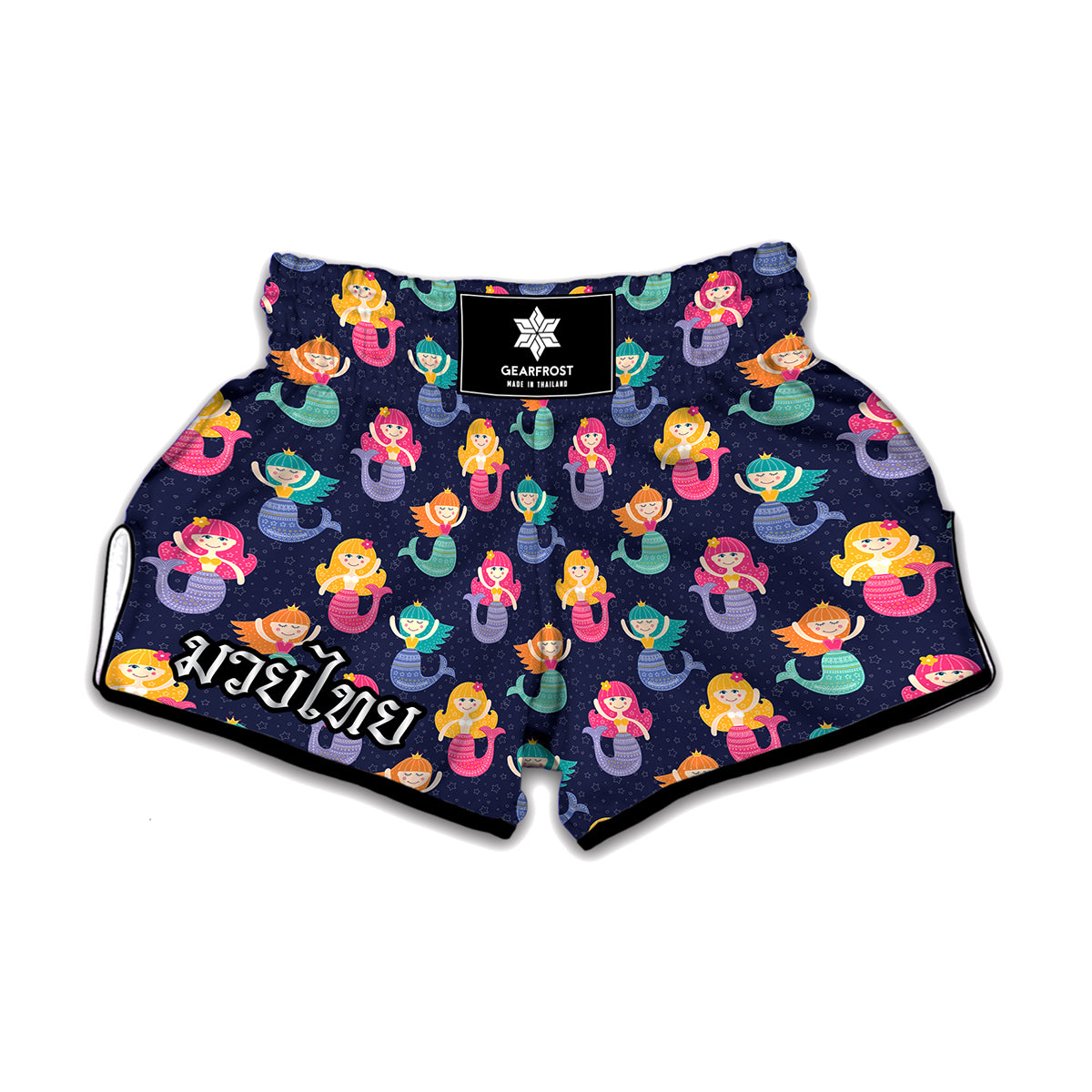 Colorful Mermaid Pattern Print Muay Thai Boxing Shorts