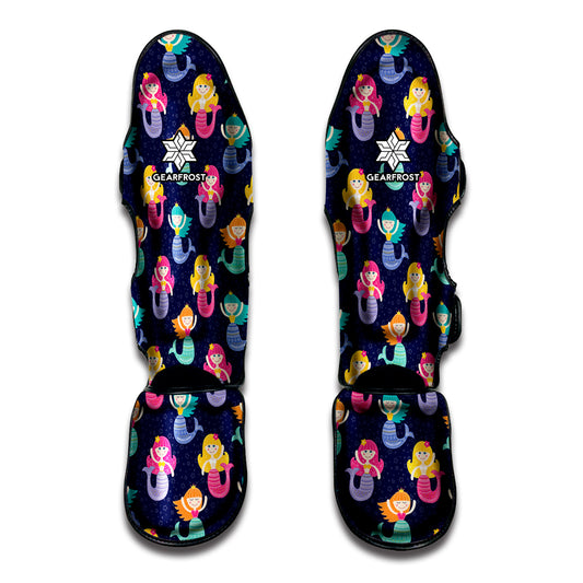 Colorful Mermaid Pattern Print Muay Thai Shin Guard