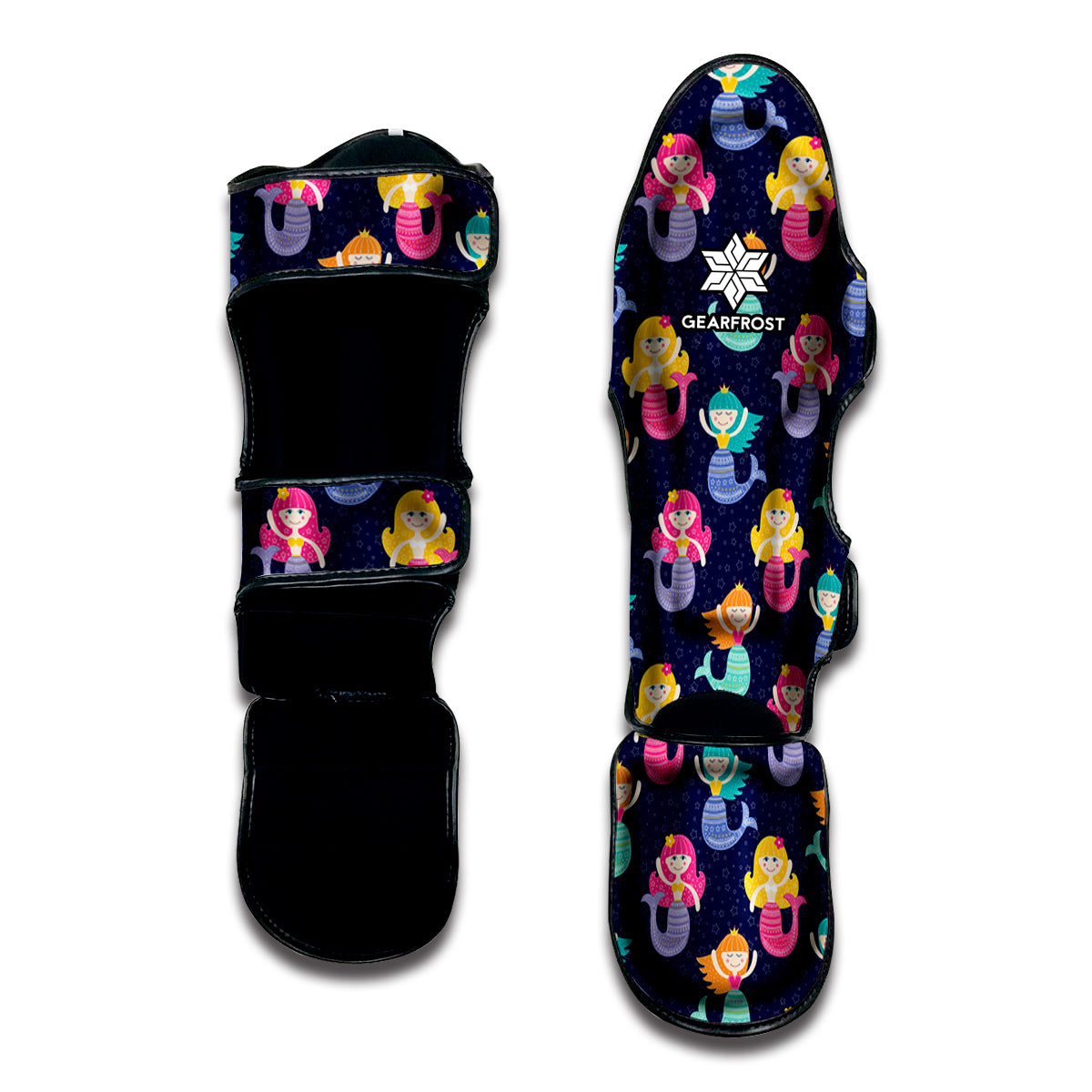 Colorful Mermaid Pattern Print Muay Thai Shin Guard