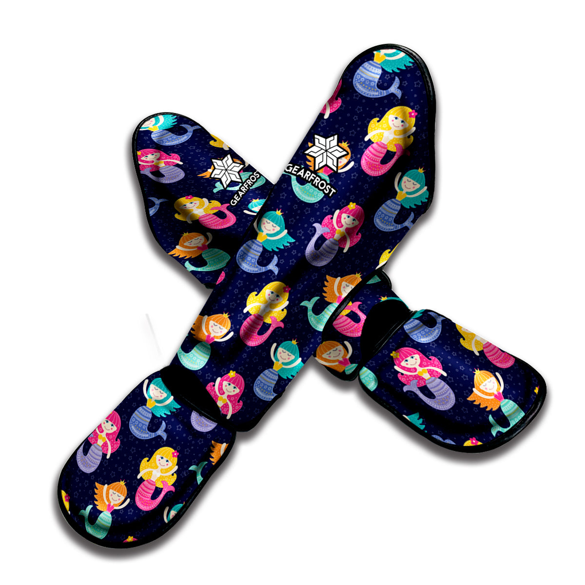 Colorful Mermaid Pattern Print Muay Thai Shin Guard
