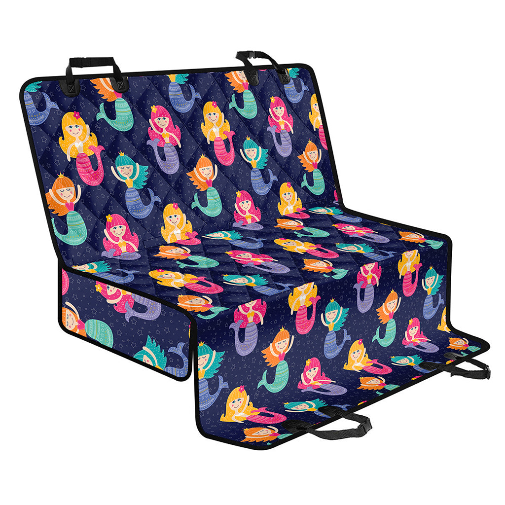 Colorful Mermaid Pattern Print Pet Car Back Seat Cover