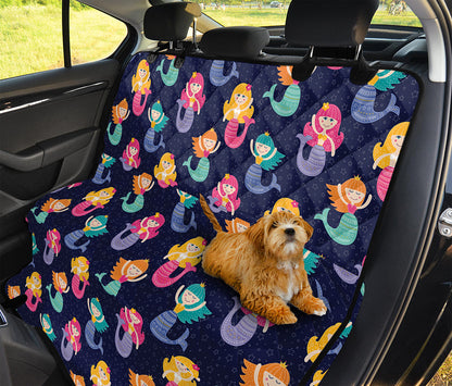 Colorful Mermaid Pattern Print Pet Car Back Seat Cover