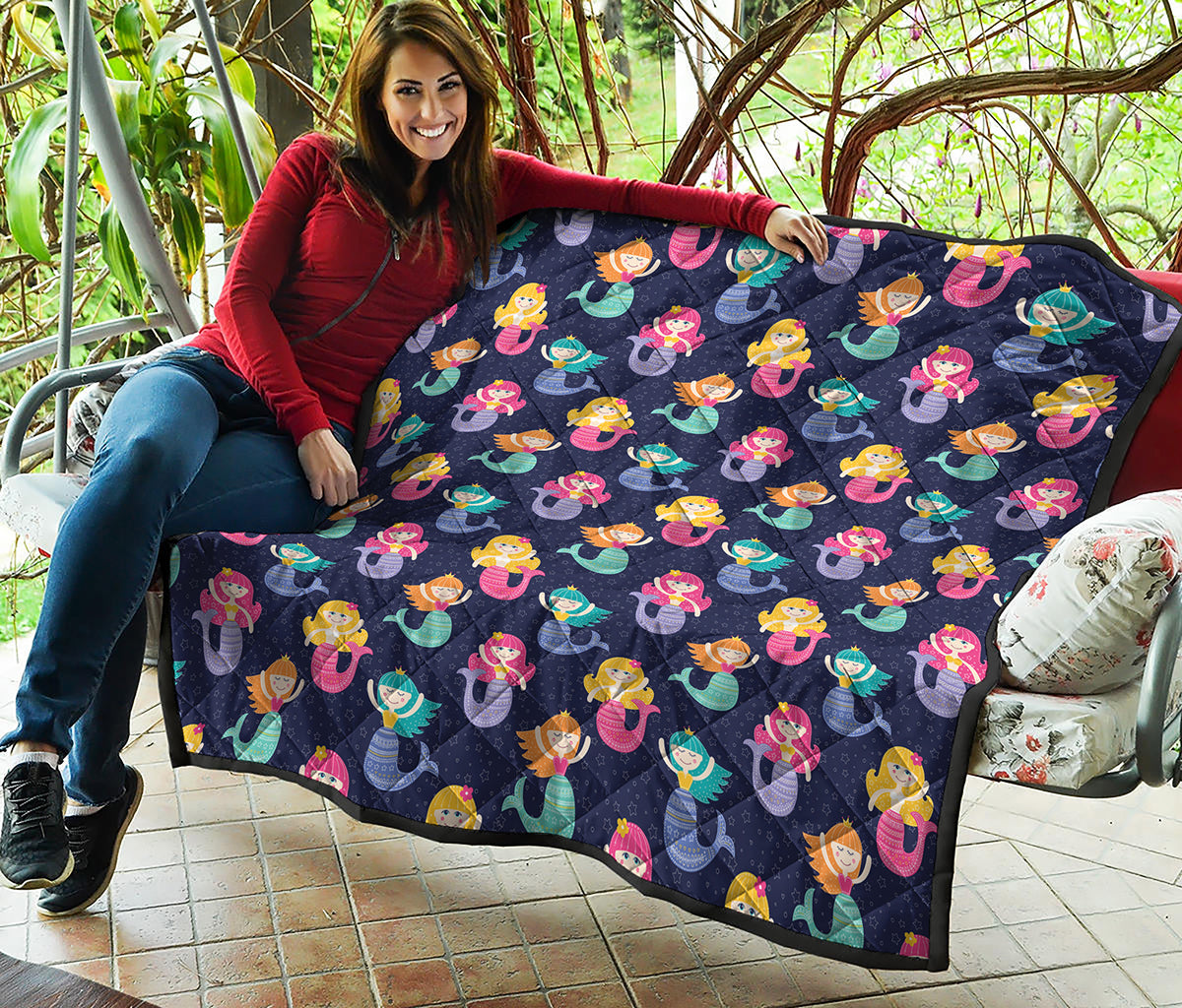 Colorful Mermaid Pattern Print Quilt