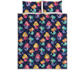 Colorful Mermaid Pattern Print Quilt Bed Set