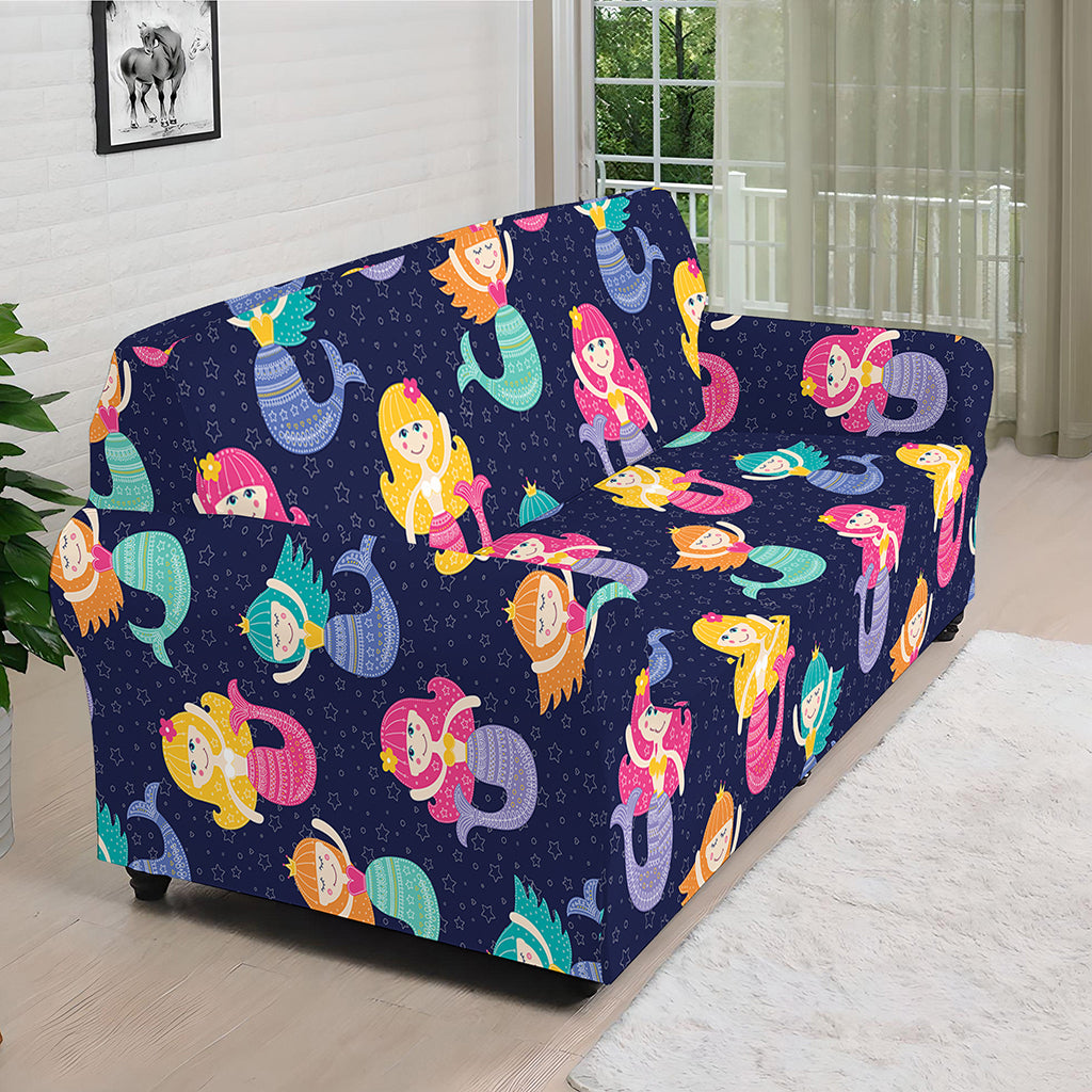 Colorful Mermaid Pattern Print Sofa Cover