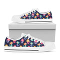 Colorful Mermaid Pattern Print White Low Top Sneakers