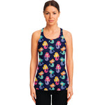 Colorful Mermaid Pattern Print Women's Racerback Tank Top