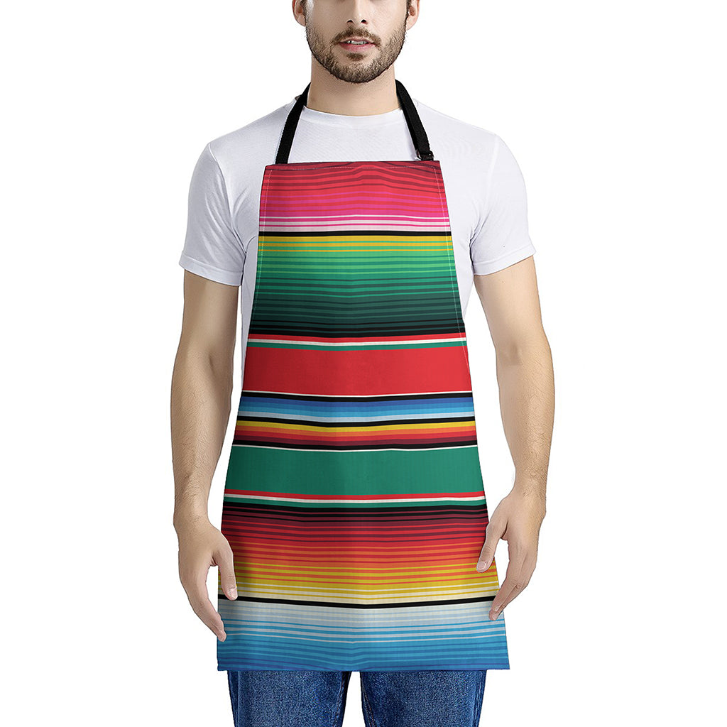 Colorful Mexican Blanket Pattern Print Apron