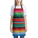 Colorful Mexican Blanket Pattern Print Apron