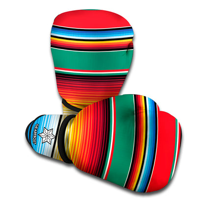 Colorful Mexican Blanket Pattern Print Boxing Gloves