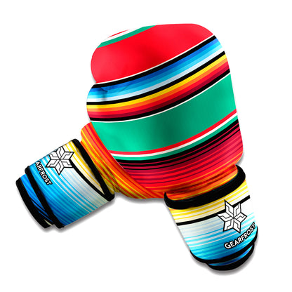 Colorful Mexican Blanket Pattern Print Boxing Gloves
