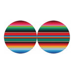 Colorful Mexican Blanket Pattern Print Car Coasters