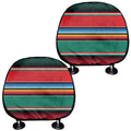 Colorful Mexican Blanket Pattern Print Car Headrest Covers