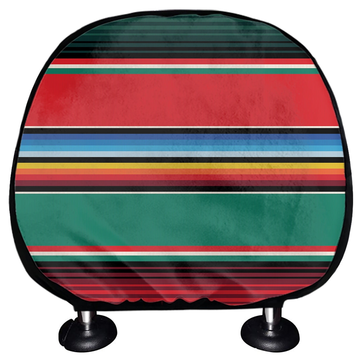 Colorful Mexican Blanket Pattern Print Car Headrest Covers