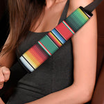 Colorful Mexican Blanket Pattern Print Car Seat Belt Covers