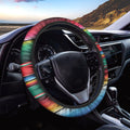 Colorful Mexican Blanket Pattern Print Car Steering Wheel Cover