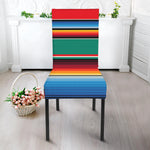 Colorful Mexican Blanket Pattern Print Dining Chair Slipcover