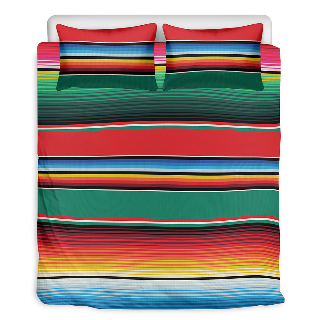 Colorful Mexican Blanket Pattern Print Duvet Cover Bedding Set