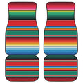 Colorful Mexican Blanket Pattern Print Front and Back Car Floor Mats