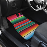 Colorful Mexican Blanket Pattern Print Front and Back Car Floor Mats