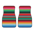 Colorful Mexican Blanket Pattern Print Front Car Floor Mats