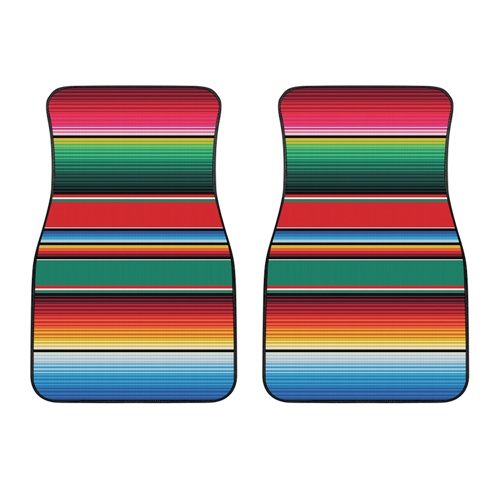 Colorful Mexican Blanket Pattern Print Front Car Floor Mats
