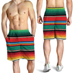 Colorful Mexican Blanket Pattern Print Men's Shorts