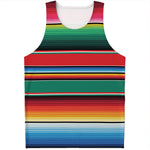 Colorful Mexican Blanket Pattern Print Men's Tank Top