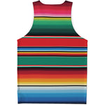 Colorful Mexican Blanket Pattern Print Men's Tank Top