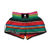 Colorful Mexican Blanket Pattern Print Muay Thai Boxing Shorts