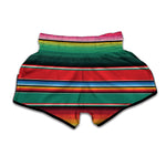 Colorful Mexican Blanket Pattern Print Muay Thai Boxing Shorts