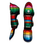 Colorful Mexican Blanket Pattern Print Muay Thai Shin Guard