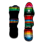 Colorful Mexican Blanket Pattern Print Muay Thai Shin Guard