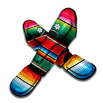 Colorful Mexican Blanket Pattern Print Muay Thai Shin Guard