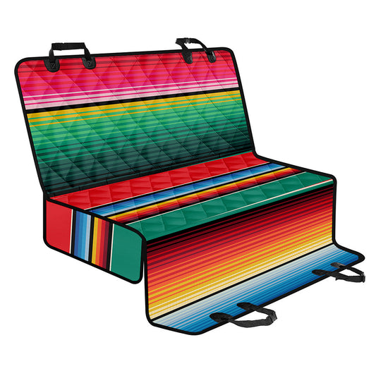 Colorful Mexican Blanket Pattern Print Pet Car Back Seat Cover