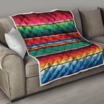 Colorful Mexican Blanket Pattern Print Quilt