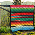 Colorful Mexican Blanket Pattern Print Quilt