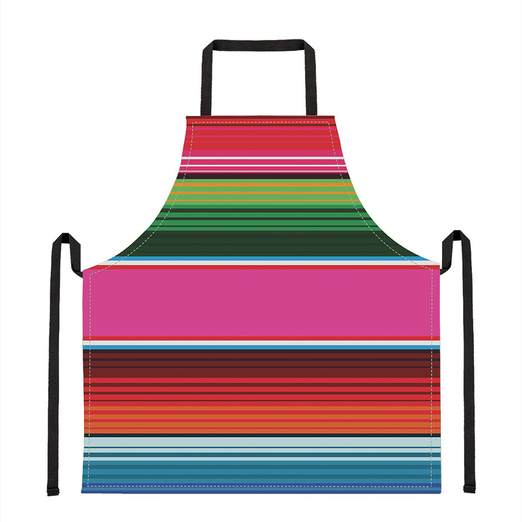 Colorful Mexican Blanket Stripe Print Apron