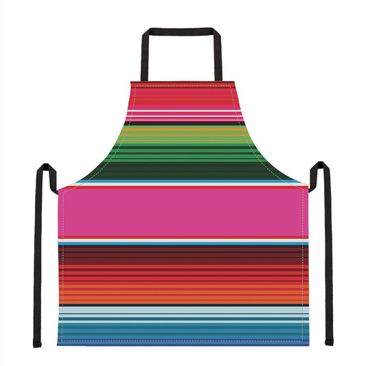 Colorful Mexican Blanket Stripe Print Apron