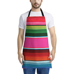 Colorful Mexican Blanket Stripe Print Apron