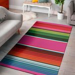 Colorful Mexican Blanket Stripe Print Area Rug