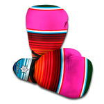 Colorful Mexican Blanket Stripe Print Boxing Gloves