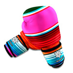Colorful Mexican Blanket Stripe Print Boxing Gloves