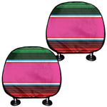 Colorful Mexican Blanket Stripe Print Car Headrest Covers