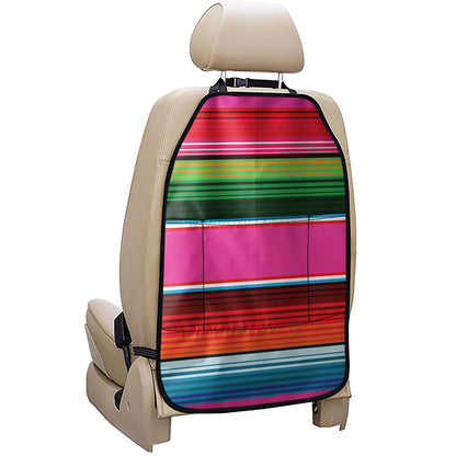 Colorful Mexican Blanket Stripe Print Car Seat Organizers