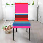 Colorful Mexican Blanket Stripe Print Dining Chair Slipcover