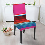 Colorful Mexican Blanket Stripe Print Dining Chair Slipcover