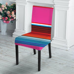 Colorful Mexican Blanket Stripe Print Dining Chair Slipcover